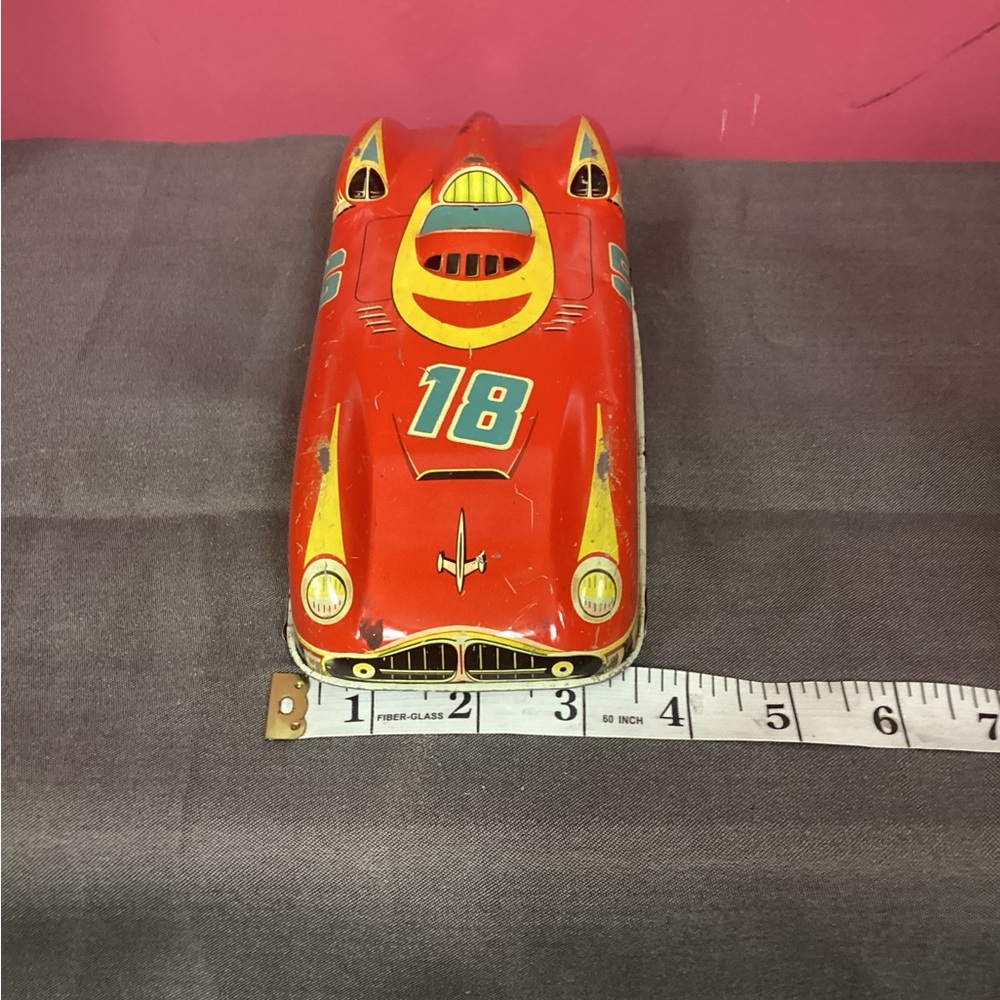 Vintage Western Germany Friction Drive Race Car 1950's Tin Toy Metal - Picture 7 of 7